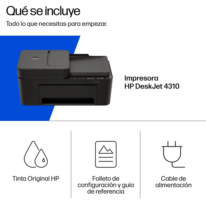 Impresora multifunciÓn hp deskjet 4310 all-in-one color chorro de tinta 216 x 297 mm (original) a4/legal (material) hasta 8.5 pp