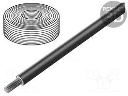 QOLTEC Cable Fotovoltaico H1Z2Z2-K 6mm² 100m Negro