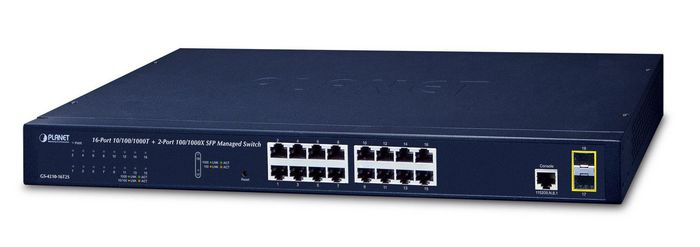 Planet technology gs-4210-16t2s Switch Gestionado L2 Gigabit Ethernet Negro 1U Planet technology gs-4210-16t2s Switch Gestionado L2 Gigabit Ethernet Negro 1U