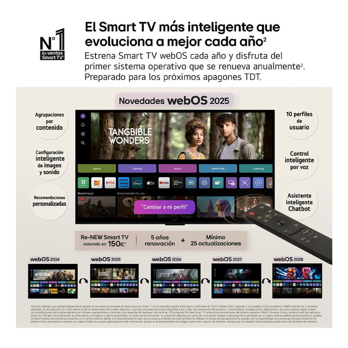 LG QNED 65QNED84A6C 65 pulg. Smart TV 4K UHD con Procesador α7 Gen8 AI y webOS 25 LG QNED 65QNED84A6C 65 pulg. Smart TV 4K UHD con Procesador α7 Gen8 AI y webOS 25