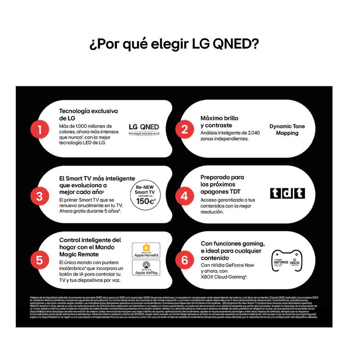 LG QNED 65QNED84A6C 65 pulg. Smart TV 4K UHD con Procesador α7 Gen8 AI y webOS 25 LG QNED 65QNED84A6C 65 pulg. Smart TV 4K UHD con Procesador α7 Gen8 AI y webOS 25