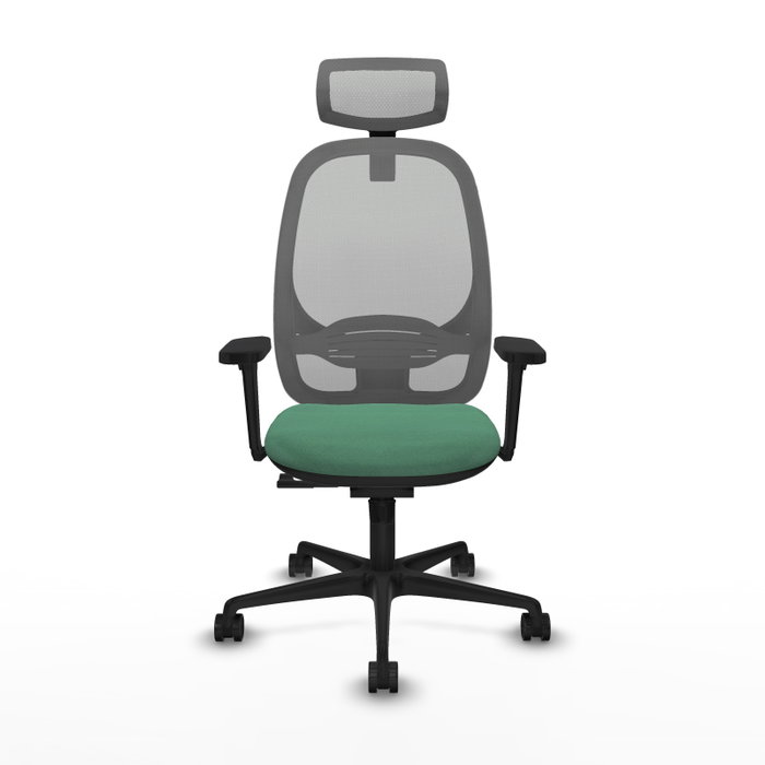 PIQUERAS Y CRESPO Silla de oficina Cilanco con mecanismo Sincro, Verde esmeralda y Gris PIQUERAS Y CRESPO Silla de oficina Cilanco con mecanismo Sincro, Verde esmeralda y Gris