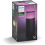 Philips Hue White and Color Ambiance Calla Pedestal Negro - Luz LED Inteligente Exterior RGB, Bluetooth/Zigbee, IP65, 600lm, Compatible Alexa, Google, HomeKit