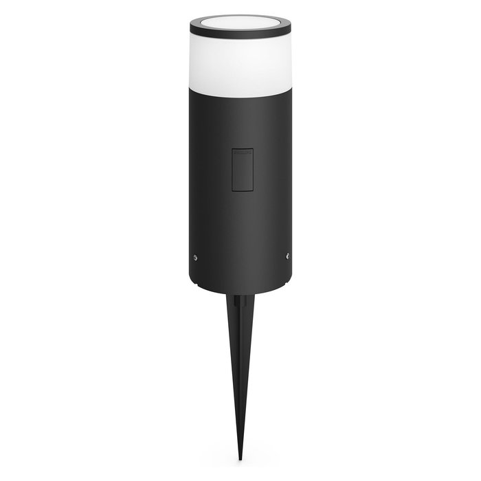 Philips Hue White and Color Ambiance Calla Pedestal Negro - Luz LED Inteligente Exterior RGB, Bluetooth/Zigbee, IP65, 600lm, Compatible Alexa, Google, HomeKit