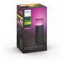 Philips Hue White and Color Ambiance Calla Pedestal Negro - Luz LED Inteligente Exterior RGB, Bluetooth/Zigbee, IP65, 600lm, Compatible Alexa, Google, HomeKit