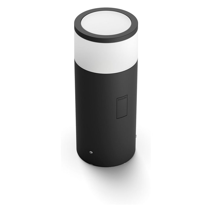 Philips Hue White and Color Ambiance Calla Pedestal Negro - Luz LED Inteligente Exterior RGB, Bluetooth/Zigbee, IP65, 600lm, Compatible Alexa, Google, HomeKit