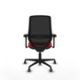 PIQUERAS Y CRESPO Silla de oficina Mardos Rojo y Negro con Brazos 3D