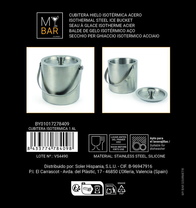 Inde Cubitera Isotermica 1.6L 14.2x14 cm (6 Unidades)