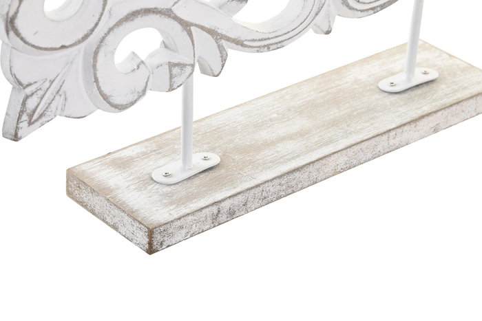 DKD Home Decor Decoración MDF y Metal Desgastado Blanco
