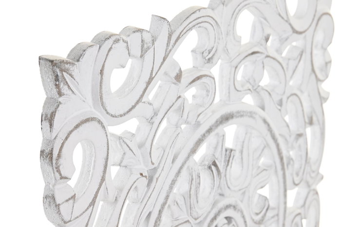 DKD Home Decor Decoración MDF y Metal Desgastado Blanco