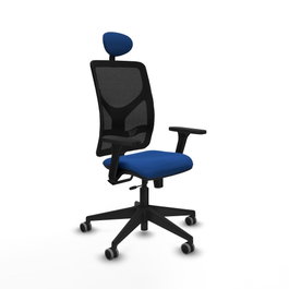 PIQUERAS Y CRESPO Silla de oficina Motilla con mecanismo Sincro/Traslack Azul y Negro