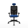 PIQUERAS Y CRESPO Silla de oficina Motilla con mecanismo Sincro/Traslack Azul y Negro