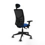 PIQUERAS Y CRESPO Silla de oficina Motilla con mecanismo Sincro/Traslack Azul y Negro