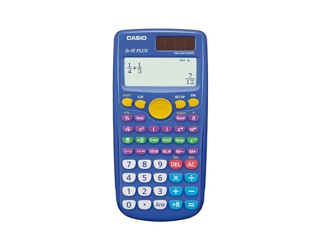Casio fx-55 plus Calculadora Científica 240 Funciones Azul Casio fx-55 plus Calculadora Científica 240 Funciones Azul