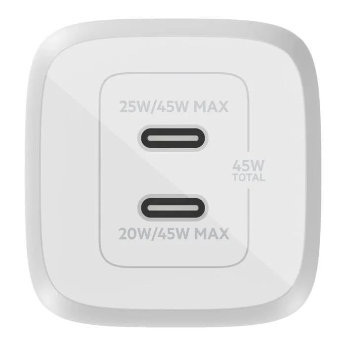 Belkin WCH011vfWH Boost Charge Pro 45W Doble USB-C GaN Blanco Belkin WCH011vfWH Boost Charge Pro 45W Doble USB-C GaN Blanco