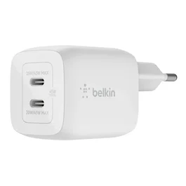 Belkin Boost Charge Pro 45W WCH011vfWH con doble puerto USB-C y tecnología GaN Blanco