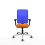 PIQUERAS Y CRESPO Silla de oficina Motilla Naranja y Azul