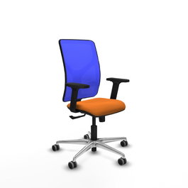 PIQUERAS Y CRESPO Silla de oficina Motilla Naranja y Azul