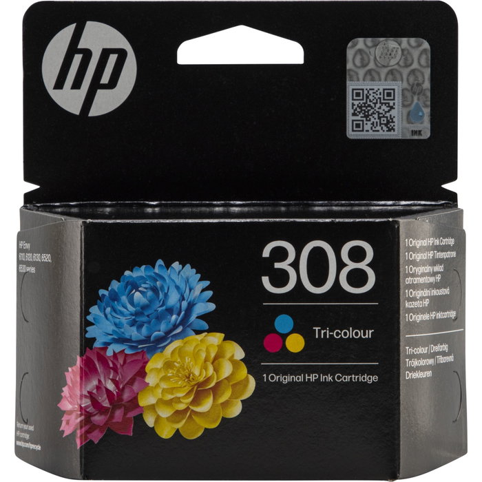 HP 308 Cartucho de Tinta Tricolor Original HP 308 Cartucho de Tinta Tricolor Original