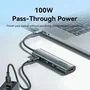 Vention Docking USB Tipo-C TGLHB 1x USB-C 2x USB 1x HDMI 4K 1x USB-C PD Gris