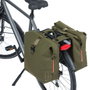 Basil Soho Alforjas Dobles 41L Verdes con Tira LED para Bicicleta