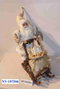DKD Home Decor Figura de Trineo con Papá Noel Champán y Gris