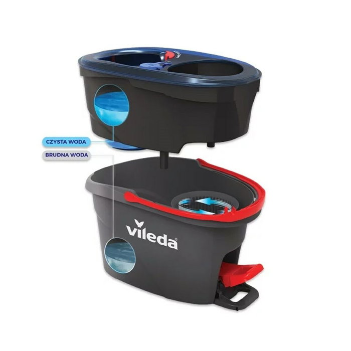 Vileda H2PrO Spin Mop System con sistema de doble depósito Vileda H2PrO Spin Mop System con sistema de doble depósito