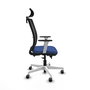 PIQUERAS Y CRESPO Silla de oficina Haches con mecanismo Sincro/Traslack, Azul marino y Negro