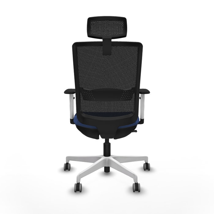 PIQUERAS Y CRESPO Silla de oficina Haches con mecanismo Sincro/Traslack, Azul marino y Negro