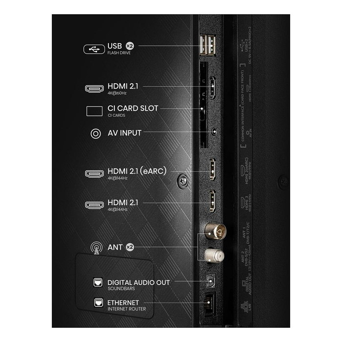 Hisense 43E77Q PRO Smart TV QLED 43 Pulgadas 4K Ultra HD 144 Hz WiFi Bluetooth HDR10+ Dolby Atmos