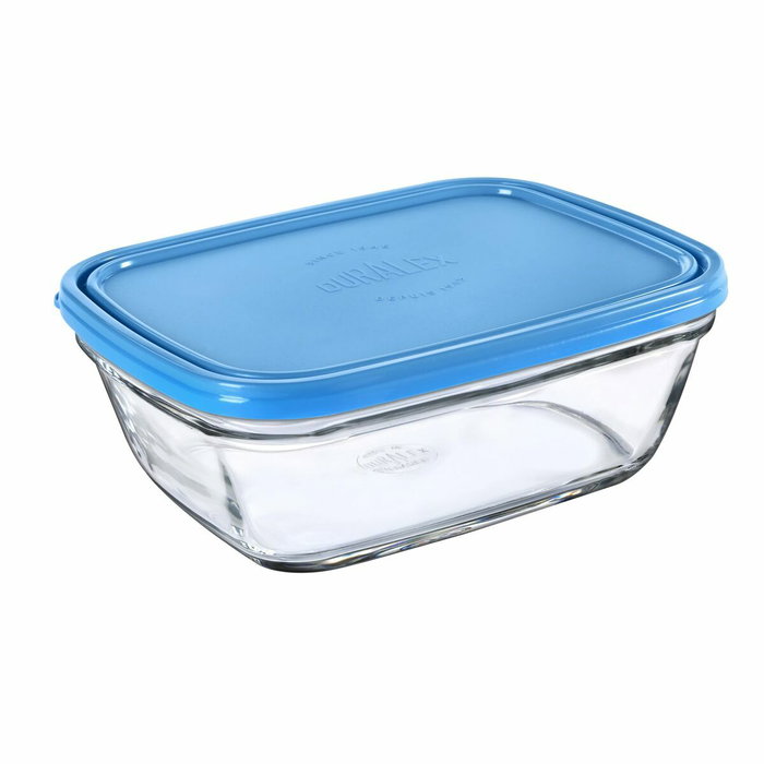 Duralex Fiambrera Rectangular 1.7L Tapa Azul Freshbox (6 Unidades)