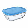 Duralex Fiambrera Rectangular 1.7L Tapa Azul Freshbox (6 Unidades)