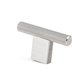 Viefe Tirador Pomo Graf Mini T Aluminio Efecto Inox para Muebles y Cajones