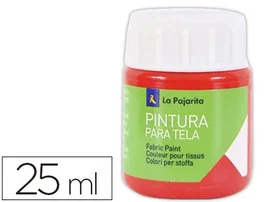 La pajarita Pintura para Tela Escarlata 25 ml Bote Pintura Textil Termofijante Adherencia Tejidos