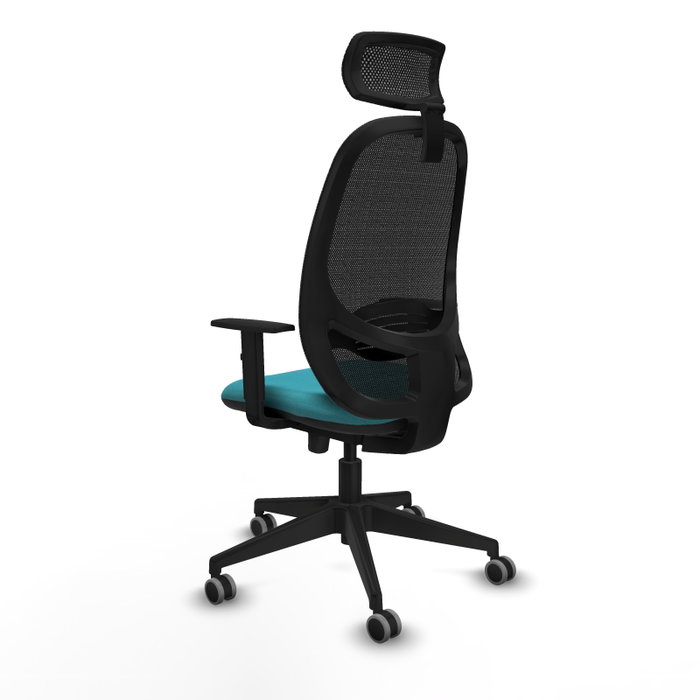PIQUERAS Y CRESPO Silla de oficina Cilanco Turquesa y Negro