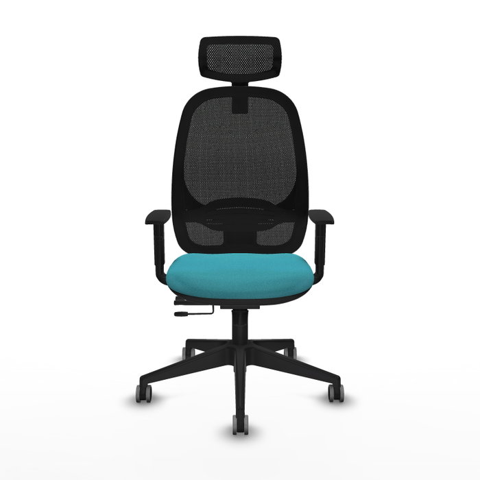 PIQUERAS Y CRESPO Silla de oficina Cilanco Turquesa y Negro
