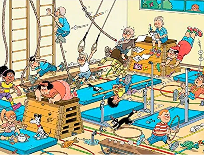 Jumbo Puzle Jumbo Jan Van Haasteren Clase de Gym 240 Piezas Jumbo Puzle Jumbo Jan Van Haasteren Clase de Gym 240 Piezas