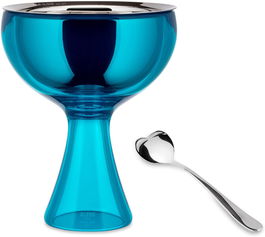 Alessi AMMI01S AZ Copa para Helado Azul Acero Inoxidable 18/10
