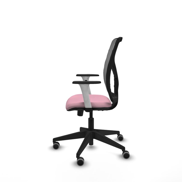 PIQUERAS Y CRESPO Silla de oficina Motilla con mecanismo Sincro Rosa y Gris
