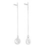 Secrecy Pendientes de cadena MOON en plata de ley 925 reciclada con diamante