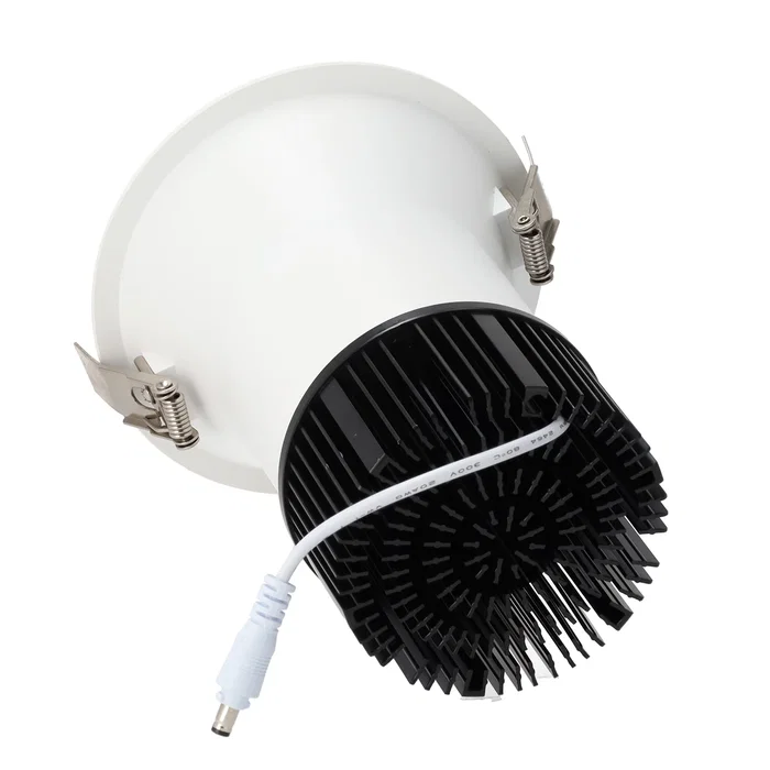 Downlight LED Empotrable 10W 900Lm CRI>95 4000K Blanco Neutro Driver Lifud 50.000H Aluminio Blanco Mate Downlight LED Empotrable 10W 900Lm CRI>95 4000K Blanco Neutro Driver Lifud 50.000H Aluminio Blanco Mate