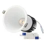 Downlight LED Empotrable 10W 900Lm CRI>95 4000K Blanco Neutro Driver Lifud 50.000H Aluminio Blanco Mate