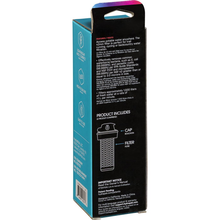 Hydrapak Tapón con filtro de agua 42 mm Azul Hydrapak Tapón con filtro de agua 42 mm Azul