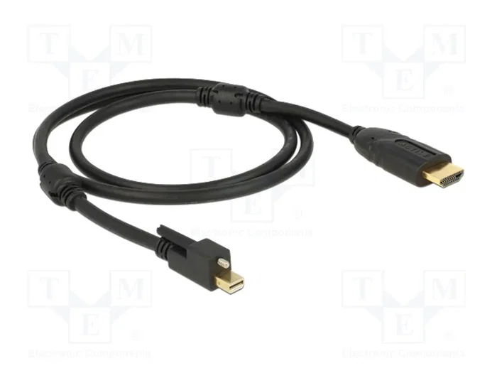 DeLOCK Cable Adaptador mini DisplayPort 1.2 a HDMI 4K Activo, 2 m, Negro