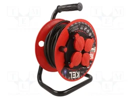 KEL Prolongador de alimentación H05RR-F 3G1,5mm2 15m Negro
