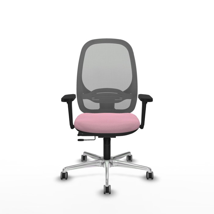 PIQUERAS Y CRESPO Silla de oficina Cilanco Rosa y Gris con Brazos 3D PIQUERAS Y CRESPO Silla de oficina Cilanco Rosa y Gris con Brazos 3D