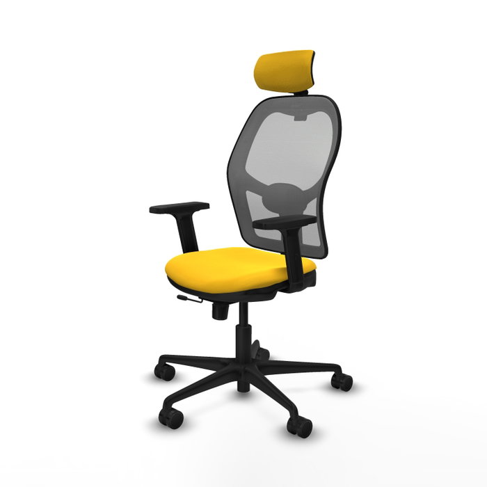 PIQUERAS Y CRESPO Silla de oficina Jorquera con mecanismo Sincro/Traslack Amarillo y Gris PIQUERAS Y CRESPO Silla de oficina Jorquera con mecanismo Sincro/Traslack Amarillo y Gris