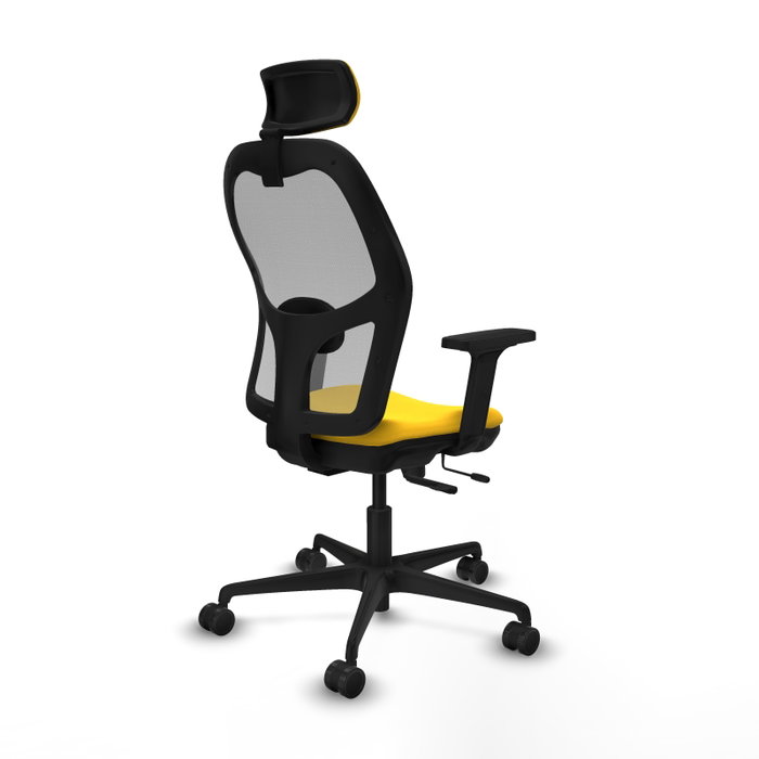 PIQUERAS Y CRESPO Silla de oficina Jorquera con mecanismo Sincro/Traslack Amarillo y Gris PIQUERAS Y CRESPO Silla de oficina Jorquera con mecanismo Sincro/Traslack Amarillo y Gris