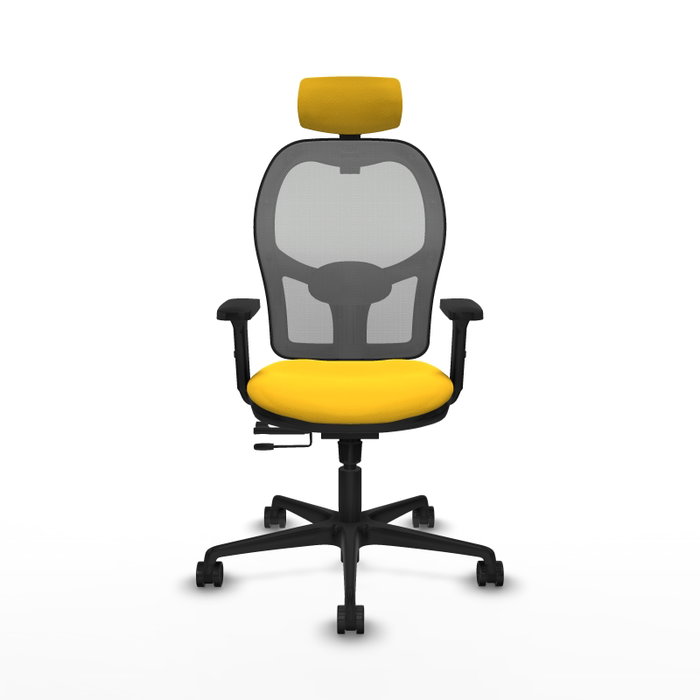 PIQUERAS Y CRESPO Silla de oficina Jorquera con mecanismo Sincro/Traslack Amarillo y Gris PIQUERAS Y CRESPO Silla de oficina Jorquera con mecanismo Sincro/Traslack Amarillo y Gris