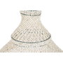 DKD Home Decor Lámpara de Techo de Conchas Hecha a Mano Blanco Roto 52x52x140 cm